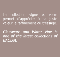 Vigne d'eau et verre